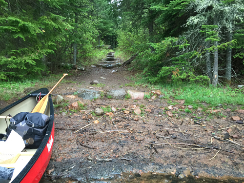 Portage from Kelly Lake to Burnt Lake in BWCA