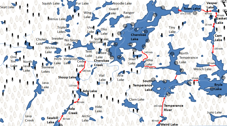 Town Lake Map BWCA