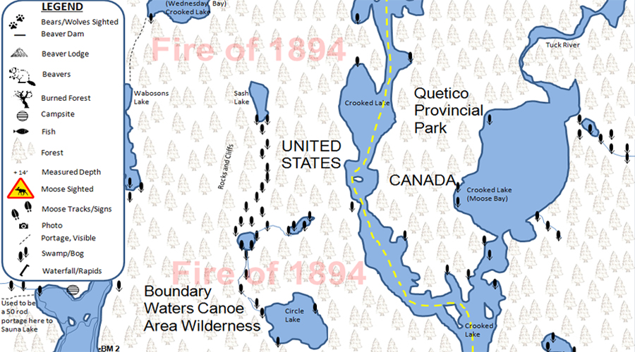 Tick Lake PMA Map BWCA