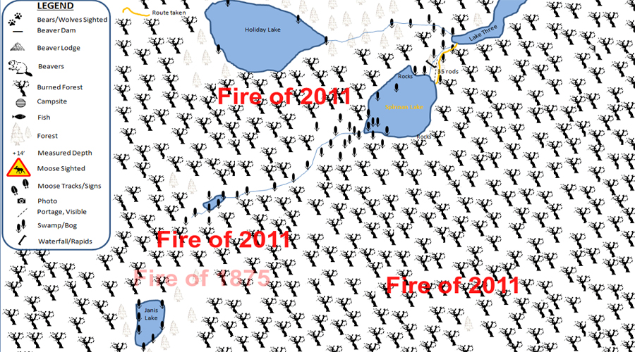 Weasel  Lake PMA Map BWCA