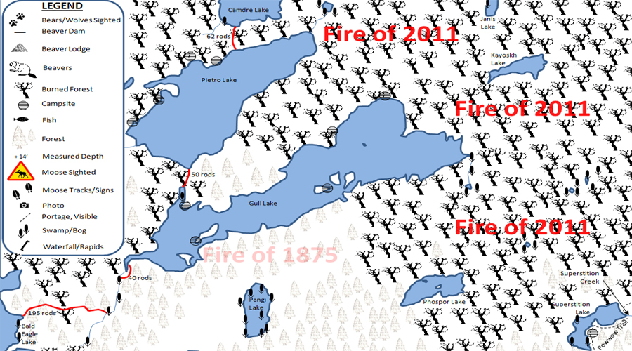 Weasel  Lake PMA Map BWCA