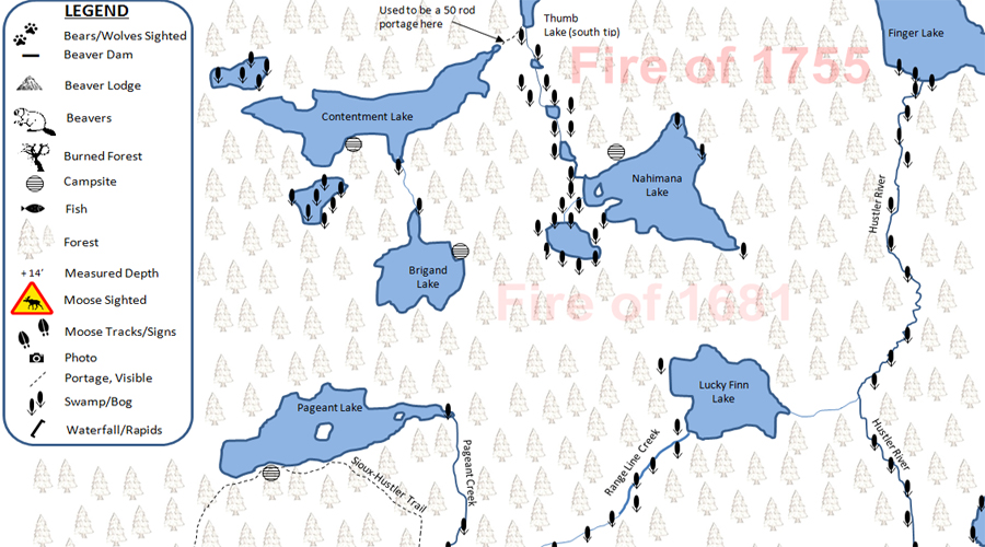 Weeny  Lake PMA Map BWCA