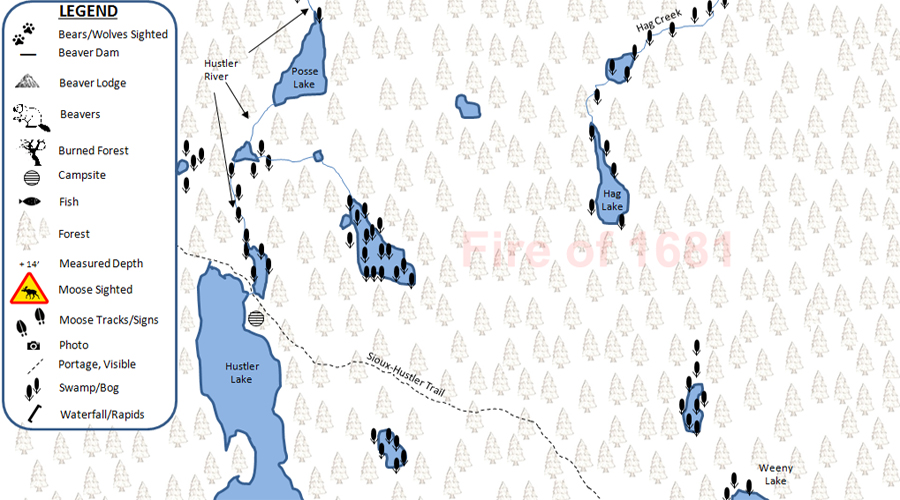 Weeny  Lake PMA Map BWCA