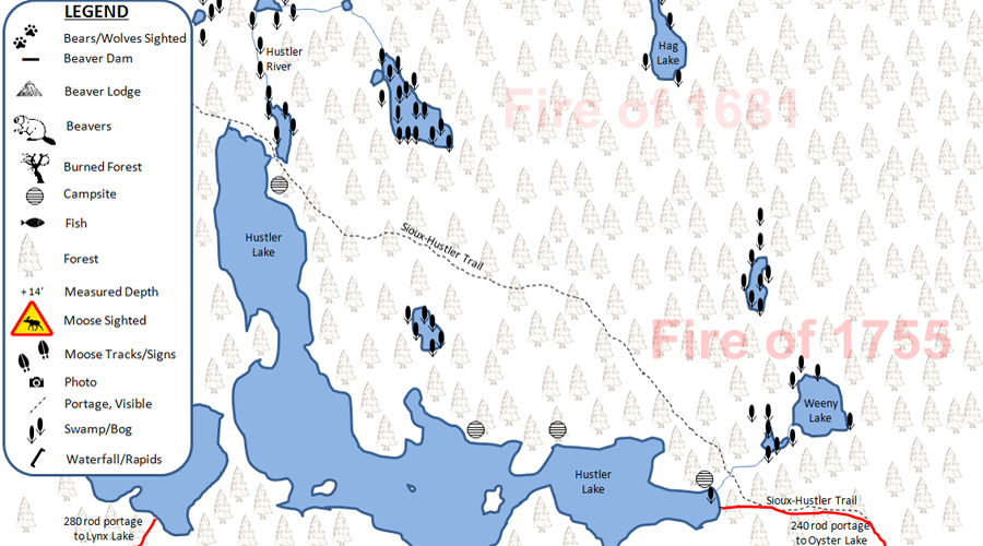 Weeny  Lake PMA Map BWCA